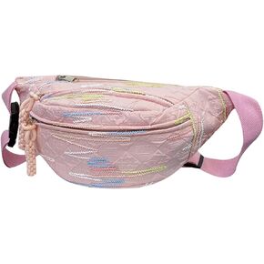 Eylun Women Fanny Pack Crossbody Bag قابلة للتعديل قابلة للتعديل مع حقيبة أزياء الأزياء حزمة الخصر للسفر المشي المشي لمسافات طويلة أبيض