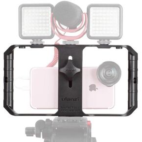 U-Rig Pro Smartphone Video Rig - Stabilizer Grip with Tripod Connection for Phone Filmmaker - Universal for iPhone and Samsung, Black