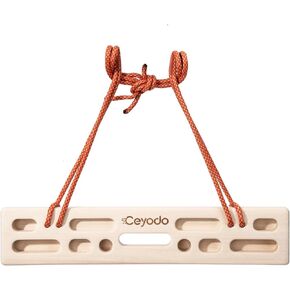 URBANVISTA Portable Hangboard, Climbing Hangboard Rock, Wooden Climbing Hang Board Longboard, Rock Climbing Gifts for Rock Climbers Bouldering Gifts