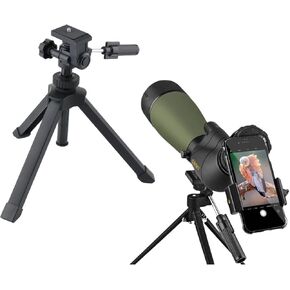 Gosky 20-60x80 Spotting Scope and Heavy Duty Adjustable Table