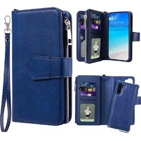 Case for Galaxy Note 10 / Galaxy Note 10 5G, 2 in 1 Magnetic Detachable Shockproof Case, Flip Folio PU Leather Cover with Card Slot for Samsung Galaxy Note 10 / Galaxy Note 10 5G, Black