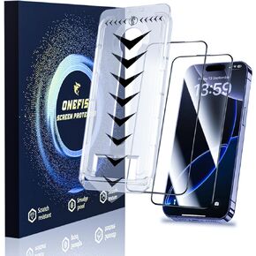for IPhone 15 Pro Max 6.7 inch Tempered Glass Screen Protector Full Edge Coverage， HD Auto Dust-Elimination Easy Installation Screen Protector [2 Pack]