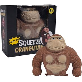 Squeeze Toy, Squishy Monkey Toy,Stretchy Glue-Sand Filled Rubber Gorilla,Elastic Stretchable, Autism,Decompression Toy for Adults and Children Animal for,Gift for Christmas, (Medium Edition)