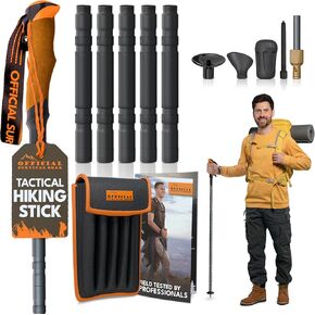 TrailGuard Stick, Tactical Hiking Stick, Adjustable Staff with Cork Handle, Multi-Functional Trekking Pole for Camping, Hiking, and Survival Gear