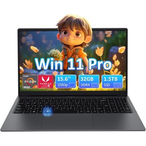 T1568 Laptop, 15.6'' FHD, AMD Ryzen 7 5825U, 16GB RAM, 1.5TB NVMe, Gray