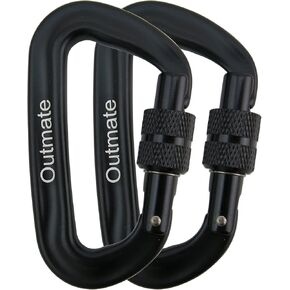 12kN 3.2"x2" Heavy-Duty Carabiner Clips - Durable, Lightweight Aluminum Alloy Carabiners for Hiking, Camping, Keychains, Dog Leashes, Hammocks & More in Kuwait