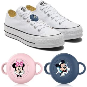 [2 Pack] Kids Shoelaces & Straps Holder Only Compatible for Airtag Protective Case, Cartoon Funny Silicone Case for Children Shoes Shoestring, Waterproof Hidden Accessories（Dark Blue+Pink）