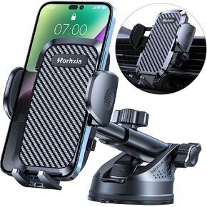 3-in-1 Phone Holders for Your Car [2025 Most Stable and Flexible Suction Cup] Vent Dashboard Windshield Cell Phone Car Mount Fit for iPhone, Samsung, All Phone