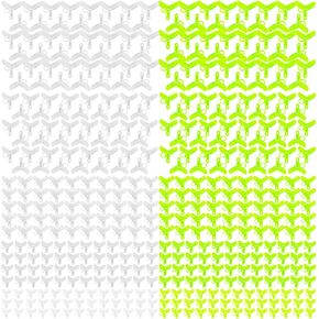 500 Pcs Fishing Hook Bonnets Fishing Treble Hooks Protector Fishing Hook Covers, Treble Hook Cover Holder Fishing Hook Protectors Cap (1-5 Sizes,Yellow White)