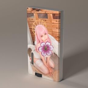 Anime Girl Cool Butane Torch Lighters,Refillable Adjustable Jet Flame Lighter,Windproof,Gift for Men Candles Camping BBQ (No Butane Fuel)