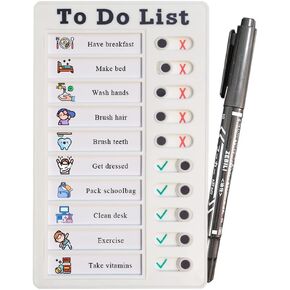 4 PCS Chore Chart for Kids Mudter Kids ADHD Tools Checklist Rovine Minight (To Do List)