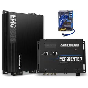 AudioControl EPICENTER Bass Bundle - EPICENTER Bass Restoration Processor (Black) + EPIC1000 Monoblock 1000W Car Audio Subwoofer Amplifier + Stinger 2-Channel 3 FT 6000 Series RCA Interconnect Cable