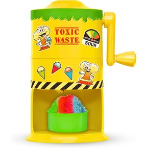 TOXIC WASTE Mini Snow Cone Machine by Hawaiian Shaved Ice Manual Ice Shaver No Electricity Needed Ice Cups and DIY Stickers Included