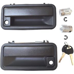 Metal Exterior Door Handles w/Lock Cylinders & Keys for Chevy Tahoe Suburban C/K1500 C/K2500 C/K3500 GMC Yukon, Replaces 15742229 15742230