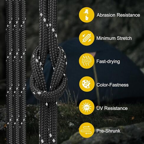 حبل paracord العاكس 850ib ، 50/100/12/500/1000FT in Kuwait