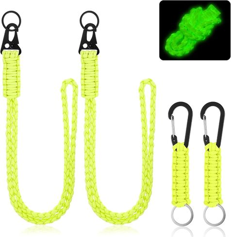 Frienda 2 مجموعة شديدة التحمل Paracord Neck Lanyard Keychain Wrist Strap 550 Keychain Lanyard للأنشطة في الهواء الطلق in Kuwait