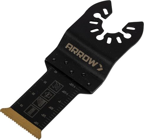 Arrow OSC201VP-3 Titanium Metal/Wood Variety Pack Oscillating Tool Blades for Metal, Wood, Wood with Nails, PVC, Copper Pipe, Drywall, Universal, Fits Most Multitools, 1-1/4, 1-1/4, 1-3/4, 3-Pack in Saudi Arabia