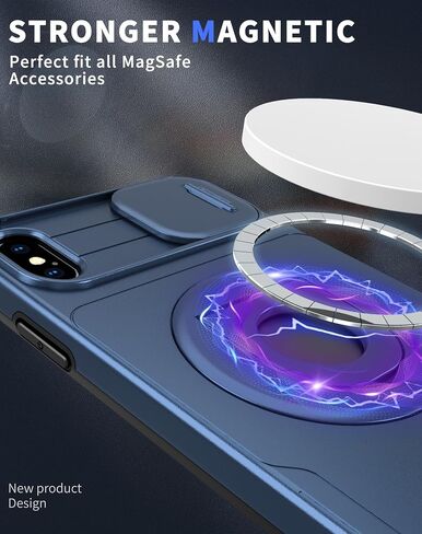 Asuwish Phone Case for iPhone Xs Max with Slide Camera Cover Tempered Glass Screen Protector Stand Ring Holder Rugged Slim Cell i X XR Xsmax 10x SX Xmax 10xs 10s 10 Plus Xmaxs Women Girls Men Green in Saudi Arabia