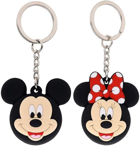 MC Fashion 2 Pack Cute 3D Cartoon Keychain for AirTags, Soft Silicone Cover with Key Ring 2 Pack in Saudi Arabia