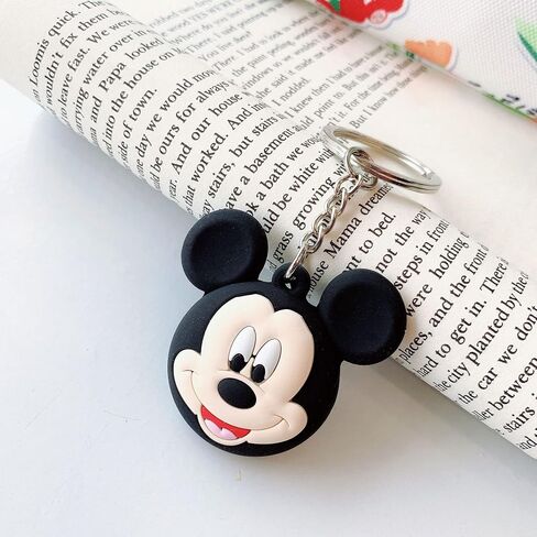 MC Fashion 2 Pack Cute 3D Cartoon Keychain for AirTags, Soft Silicone Cover with Key Ring 2 Pack in Saudi Arabia