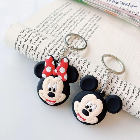 MC Fashion 2 Pack Cute 3D Cartoon Keychain for AirTags, Soft Silicone Cover with Key Ring 2 Pack in Saudi Arabia