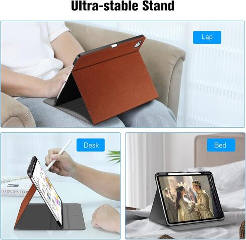 Fintie Magnetic Case for iPad Pro 13-inch (M4) 2024 - [Built-in Pencil Holder] Multiple Angles Viewing Hard Shell Smart Stand Cover, Auto Sleep/Wake, Black in Saudi Arabia