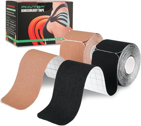 K Tape Precut Strips (40 Count, 10") | Latex-Free Kinesiology Tape for Sports | Athletic Tape Ideal for Knee, Shoulder, and Elbow Support (Pink, 5CM X 5M) in Kuwait