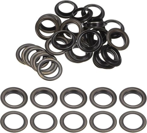HARFINGTON 20 Sets Grommets Eyelets with Washers 1" Iron Grommet Tool Kit Fasteners Kit for Leather Canvas Fabric DIY Crafts, Silver Tone in Saudi Arabia