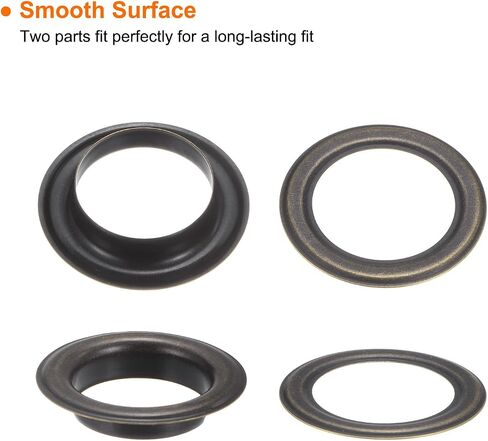 HARFINGTON 20 Sets Grommets Eyelets with Washers 1" Iron Grommet Tool Kit Fasteners Kit for Leather Canvas Fabric DIY Crafts, Silver Tone in Saudi Arabia