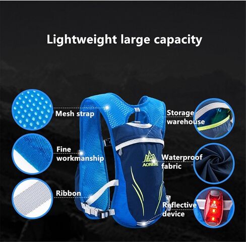 AONIJIE Lightweight Unisex 5.5L Running Race Hydration Vest Hydration Pack Backpack Riding Bag in Saudi Arabia