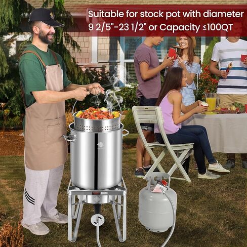 ARC Advanced Royal Champion ARC Propane Burner, 200,000 BTU Propane Stove with 0-20 PSI Regulator, Outdoor Burners for Cooking Gas Burner Gas Cooker Single Burner for Outdoor Cooking in Kuwait