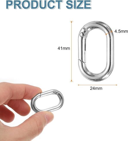 Harfington Spring O Clip Ring Clip ، Metal Spring Clasp Key Ring ، keychain snap buckle accessories for purse الكتف حقيبة أمتعة جلدية DIY Crafts in Kuwait