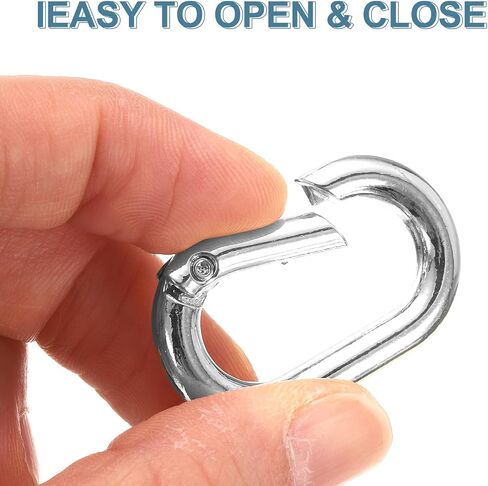Harfington Spring O Clip Ring Clip ، Metal Spring Clasp Key Ring ، keychain snap buckle accessories for purse الكتف حقيبة أمتعة جلدية DIY Crafts in Kuwait