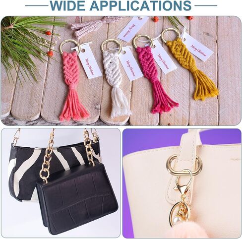 Harfington Spring O Clip Ring Clip ، Metal Spring Clasp Key Ring ، keychain snap buckle accessories for purse الكتف حقيبة أمتعة جلدية DIY Crafts in Kuwait