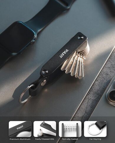 VULKIT Metal Key Organizer Minimalist Key Holder Compact Key Case Keychain in Saudi Arabia