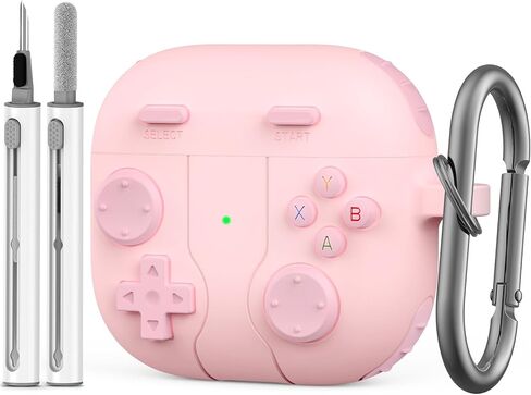 Compatible Airpods 4 Generation Case Cover (2024) - Compatible with AirPods 4th Generation Case, Game Console Design Case, with Cleaner Kit and Keychain in Saudi Arabia