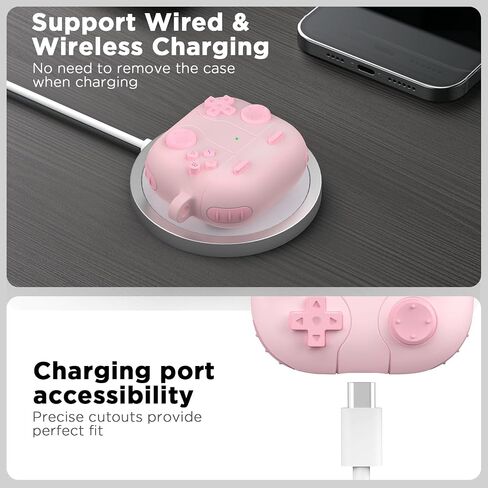 Compatible Airpods 4 Generation Case Cover (2024) - Compatible with AirPods 4th Generation Case, Game Console Design Case, with Cleaner Kit and Keychain in Saudi Arabia