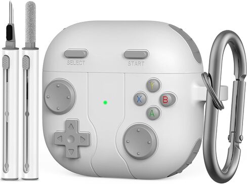Compatible Airpods 4 Generation Case Cover (2024) - Compatible with AirPods 4th Generation Case, Game Console Design Case, with Cleaner Kit and Keychain in Saudi Arabia