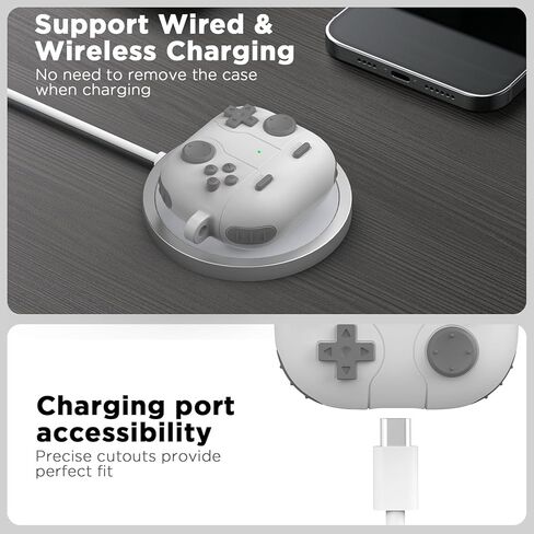 Compatible Airpods 4 Generation Case Cover (2024) - Compatible with AirPods 4th Generation Case, Game Console Design Case, with Cleaner Kit and Keychain in Saudi Arabia