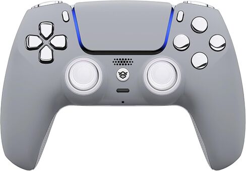 Hexgaming Ultimate Wireless Controller متوافق مع PS5 ، وحدة تحكم ألعاب FPS المعدلة مع المجاذيف - 4 أزرار خلفية - مشغلات الشعر - الإبهام القابلة للتبديل - New Hope Gray in Kuwait