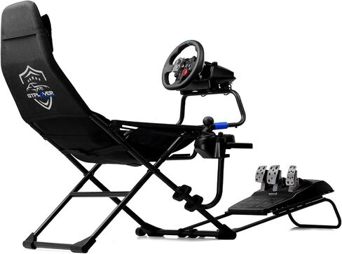 GTPLAYER Sim Racing Cockpit Foldable & Adjustable for High Performance Sim Racing Compact & Flexible Supports All Steering Wheels & Pedals for PC Wheel and Pedals Not Included (Red) in Saudi Arabia