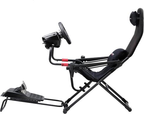 GTPLAYER Sim Racing Cockpit Foldable & Adjustable for High Performance Sim Racing Compact & Flexible Supports All Steering Wheels & Pedals for PC Wheel and Pedals Not Included (Red) in Saudi Arabia