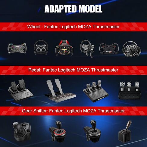 GTPLAYER Sim Racing Cockpit Foldable & Adjustable for High Performance Sim Racing Compact & Flexible Supports All Steering Wheels & Pedals for PC Wheel and Pedals Not Included (Red) in Saudi Arabia
