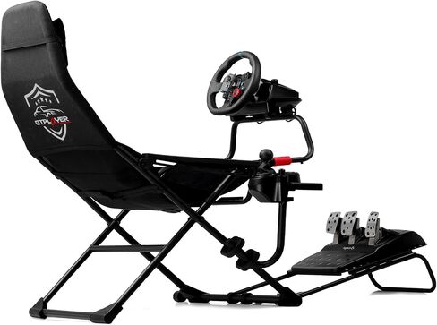 GTPLAYER Sim Racing Cockpit Foldable & Adjustable for High Performance Sim Racing Compact & Flexible Supports All Steering Wheels & Pedals for PC Wheel and Pedals Not Included (Red) in Saudi Arabia