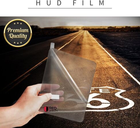 RED SHIELD Universal Head Up Display HUD Reflective Windshield Film 7.5" for All Car Makes and Models. Premium Quality High Definition HD Clarity. Compatible with All HUD Units and Smartphones. 2 PK in Saudi Arabia