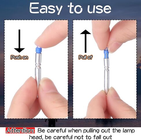 9 PCS الصيد LED LED Bobber Light Placement for Lures Fishing Glow Stages Night Fish Light Up Bobbers Floats and Rod Tips in Saudi Arabia