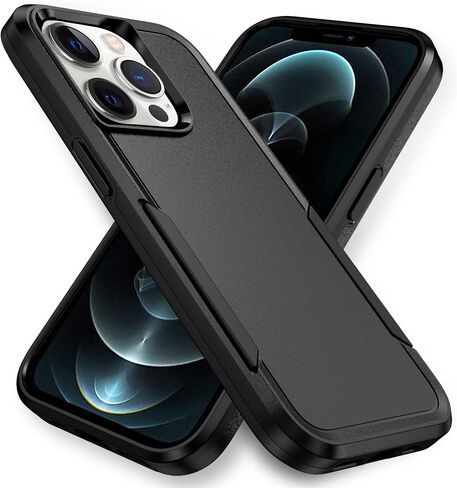 Compatible with iPhone 15 Case, Heavy Duty Protection Shockproof Dropproof Dustproof Anti-Scratch Phone Case Cover for 15 -Black in Saudi Arabia
