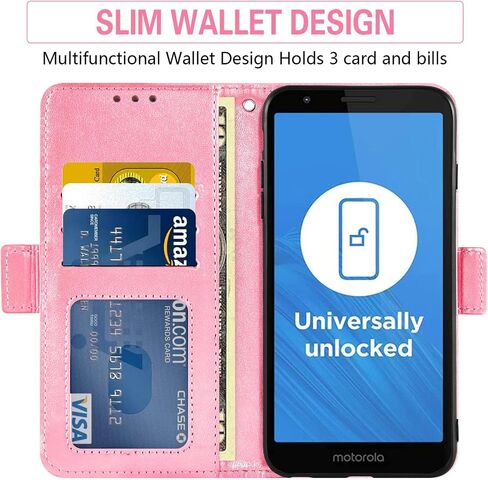 Asuwish Phone Case for Moto E6 with Tempered Glass Screen Protector and Flower Leather Wallet Flip Cover Card Holder Stand Cell Motorola MotoE6 E 6th Generation Gen Moto6E 6 6E XT2005-5 Women Men Blue in Saudi Arabia