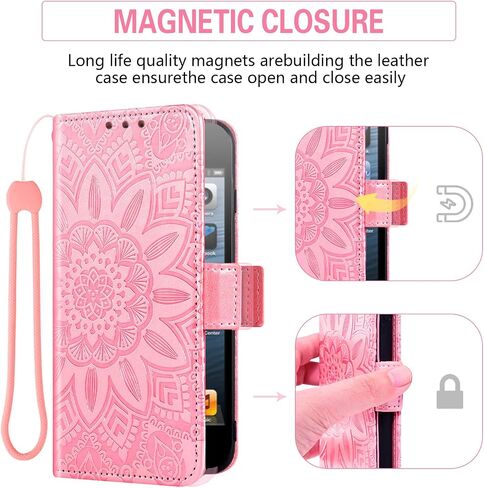 Asuwish Phone Case for Moto E6 with Tempered Glass Screen Protector and Flower Leather Wallet Flip Cover Card Holder Stand Cell Motorola MotoE6 E 6th Generation Gen Moto6E 6 6E XT2005-5 Women Men Blue in Saudi Arabia