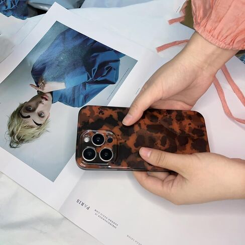 Tortoise Shell Phone Case Compatible for iPhone 15 Pro Max Retro Leopard Cheetah Print Chic Animal Pattern Soft TPU Protective Cool Girls Amber Brown Phone Cover(for iPhone 15 Pro Max) in Saudi Arabia